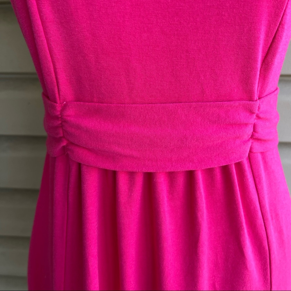 •Lands End• Fuchsia Knit Cap Sleeve Dress - Size 6-8 - Picture 5 of 9